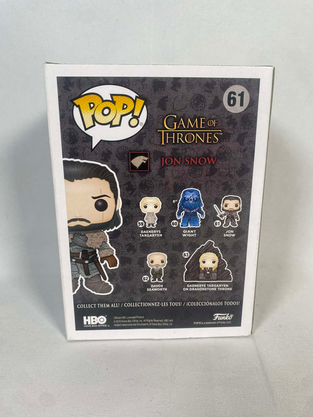 Game Of Thrones Jon Snow Funko Pop! Vinyl Figure #61