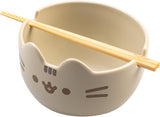 Pusheen Ramen Bowl and Chopsticks