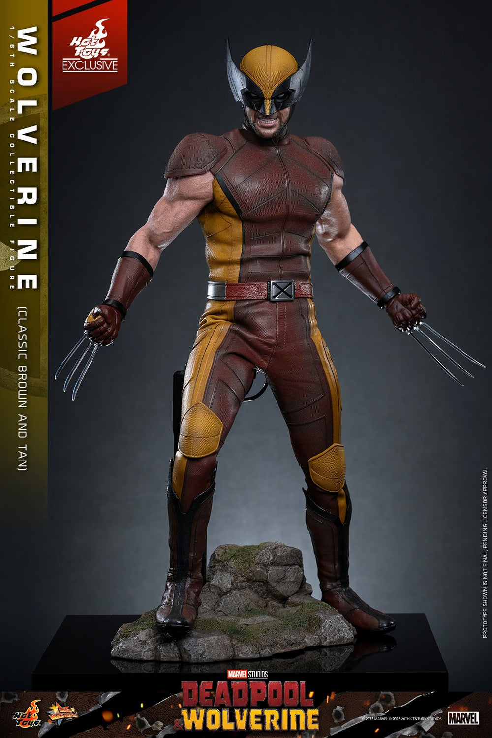 Marvel Deadpool & Wolverine Wolverine \hot Toy 1/6 Scale Classic Brown & Tan