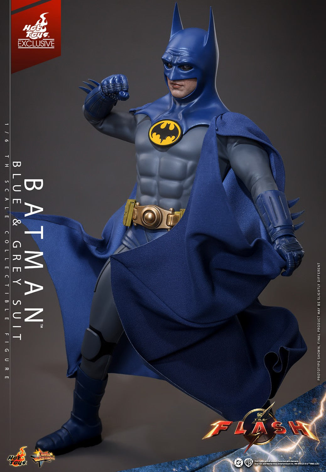 DC The Flash Batman Hot Toy 1/6 Scale Blue & Grey Suit