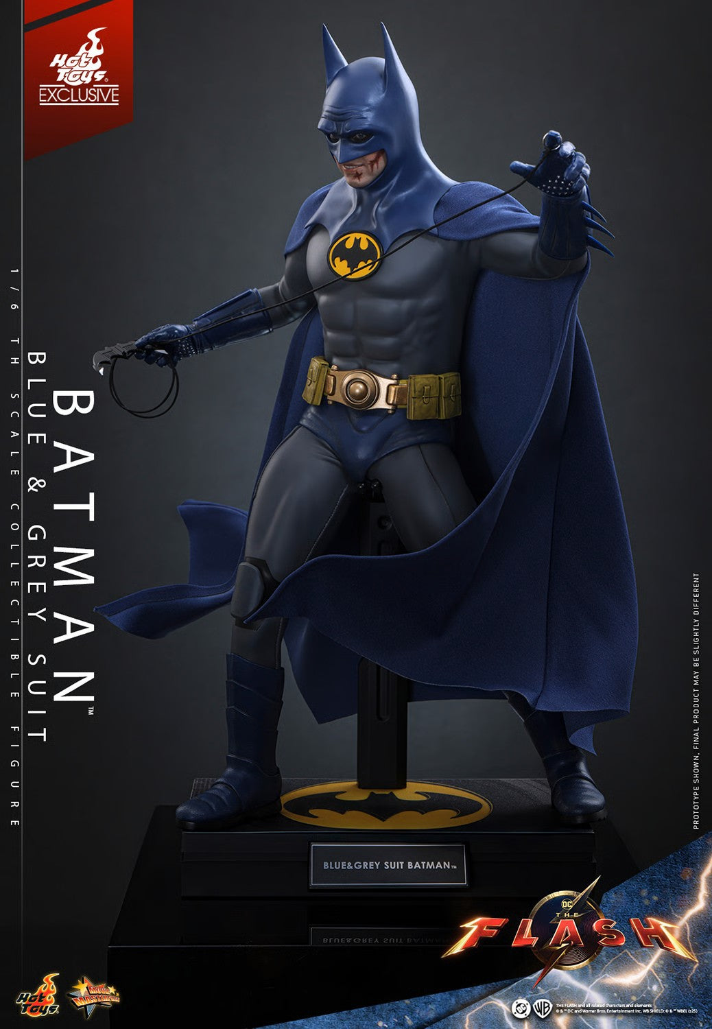 DC The Flash Batman Hot Toy 1/6 Scale Blue & Grey Suit