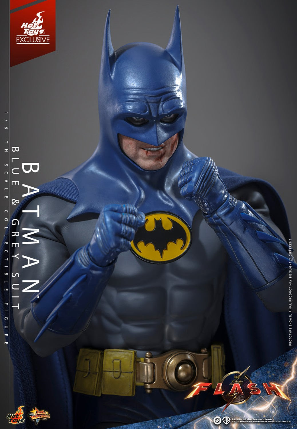 DC The Flash Batman Hot Toy 1/6 Scale Blue & Grey Suit