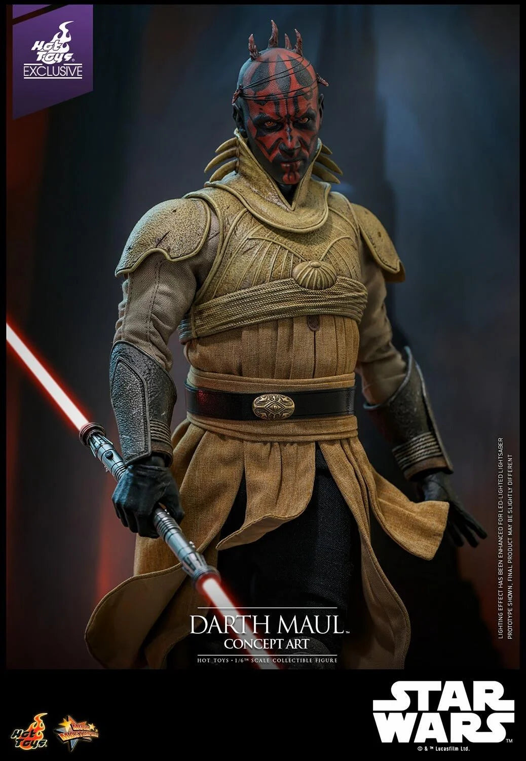 Star Wars Darth Maul Concept Art Collectible 1/6 Scale Hot Toys Action Figure