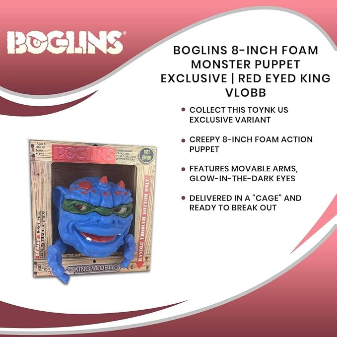 Boglins King Vlobb Red Eye 8" Collectible Action Figure