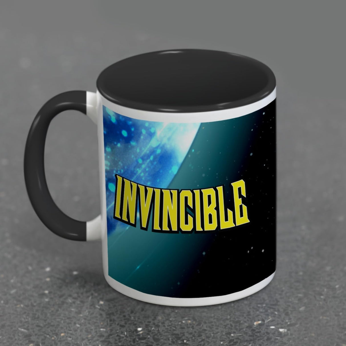 INVINCIBLE (SPACE) BLACK COLOURED INNER POD MUG