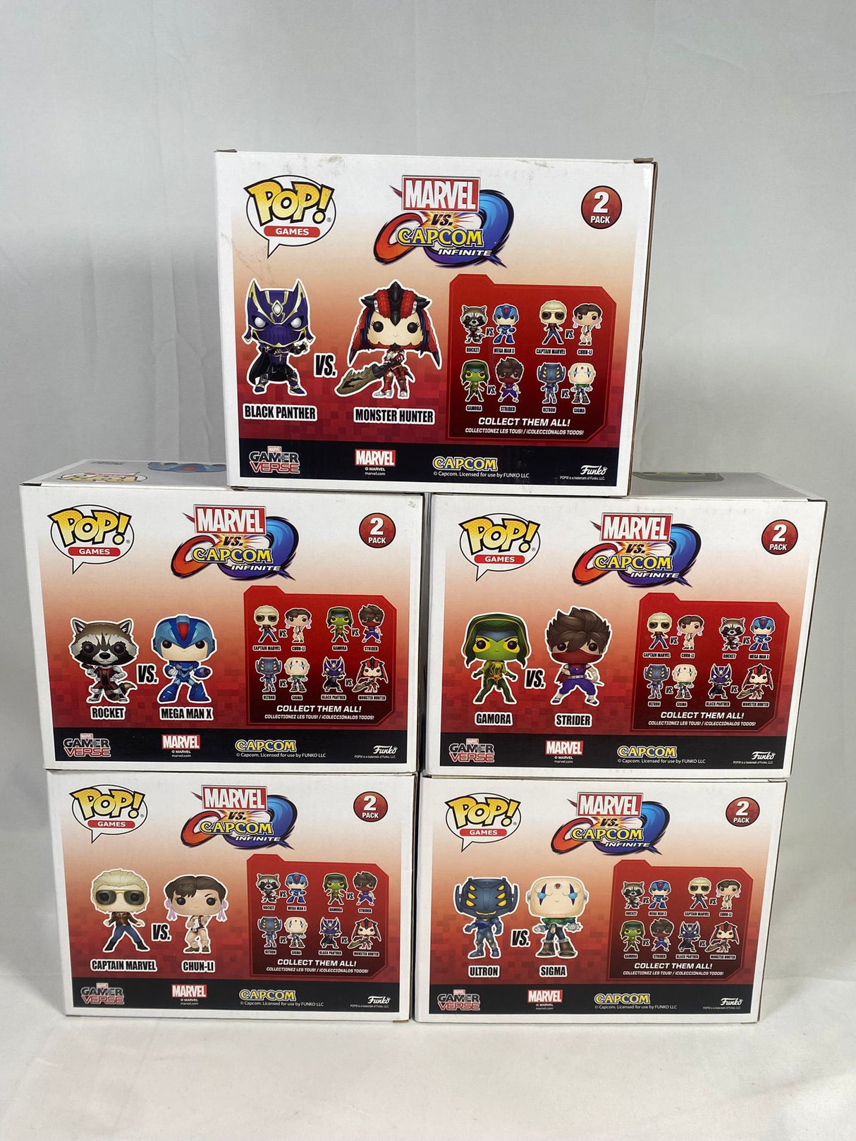 Marvel vs Capcom Funko Pop! Vinyl Figure Bundle Set of 5