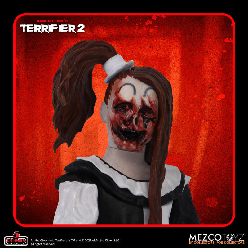 Terrifier 2 Art the Clown & Little Pale Girl 5 Points Mezco 3.75" Action Figure 2-Pack