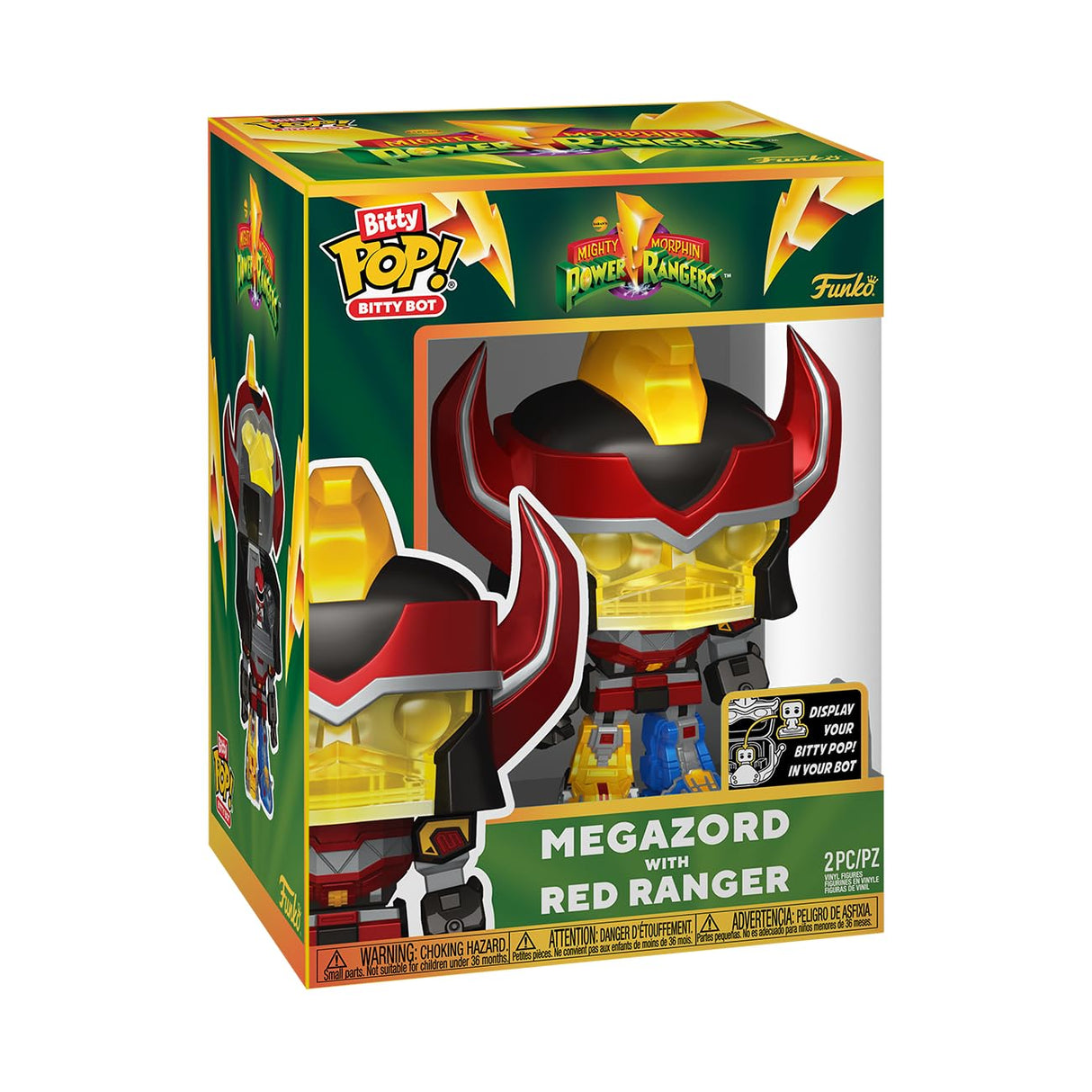 Mighty Morphin Power Rangers Megazord With Red Ranger Funko Bitty Pop! Vinyl Figure