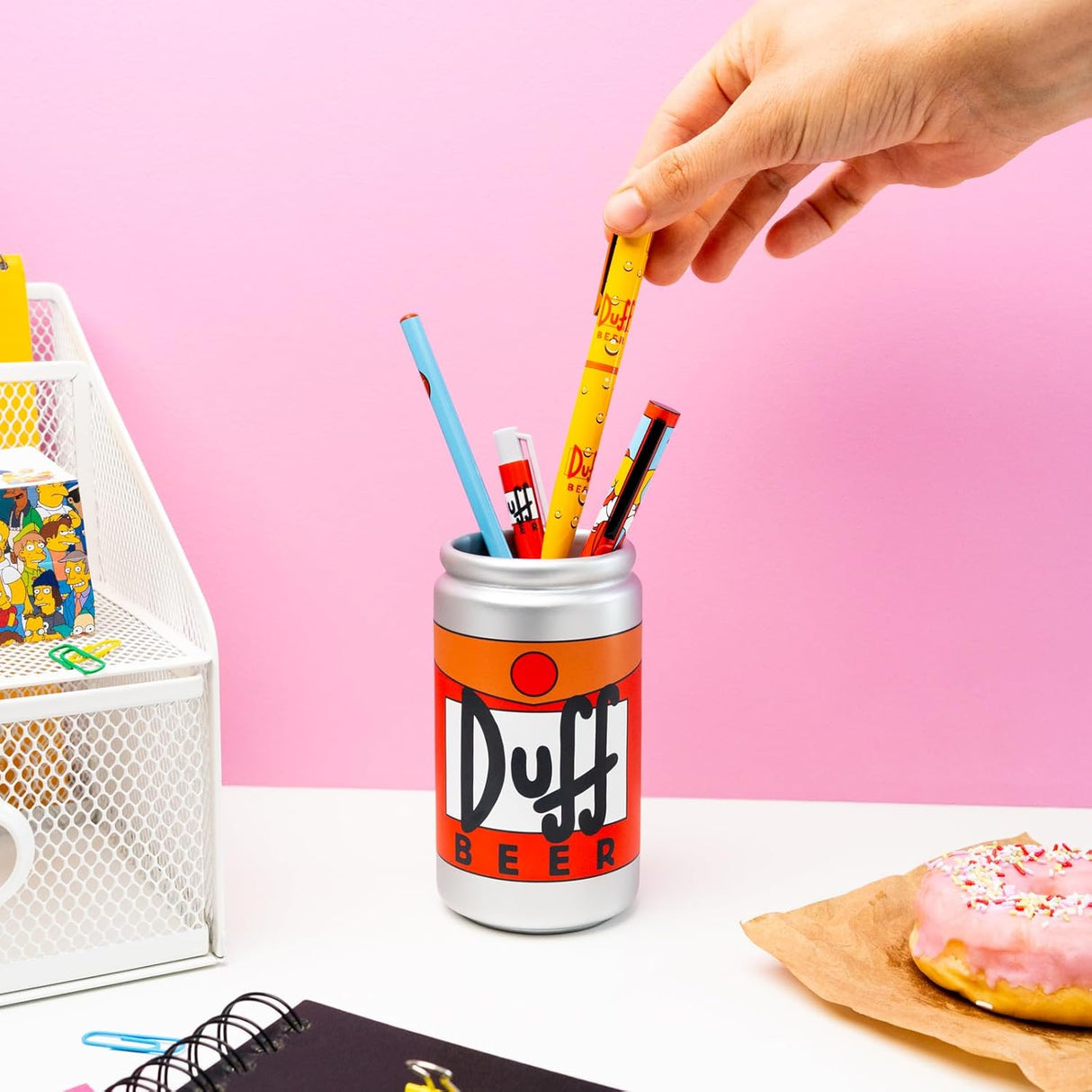 The Simpsons Duff Can Pencil Holder and Writing Set