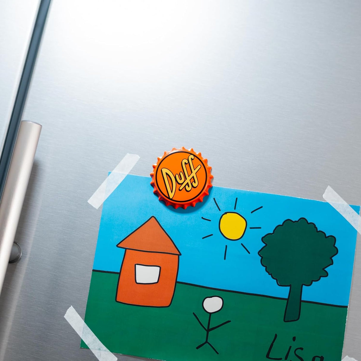 The Simpsons Duff Cap Bottle Opener Magnet