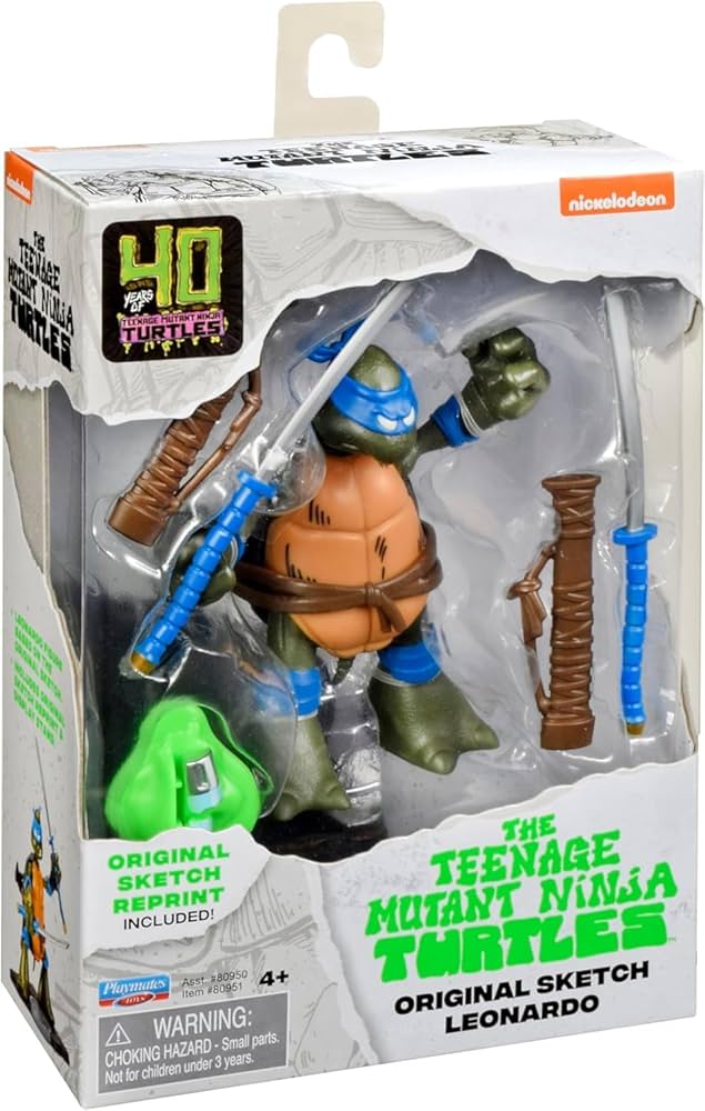 Teenage Mutant Ninja Turtles 40th Anniversary Action Figures Set Of 4
