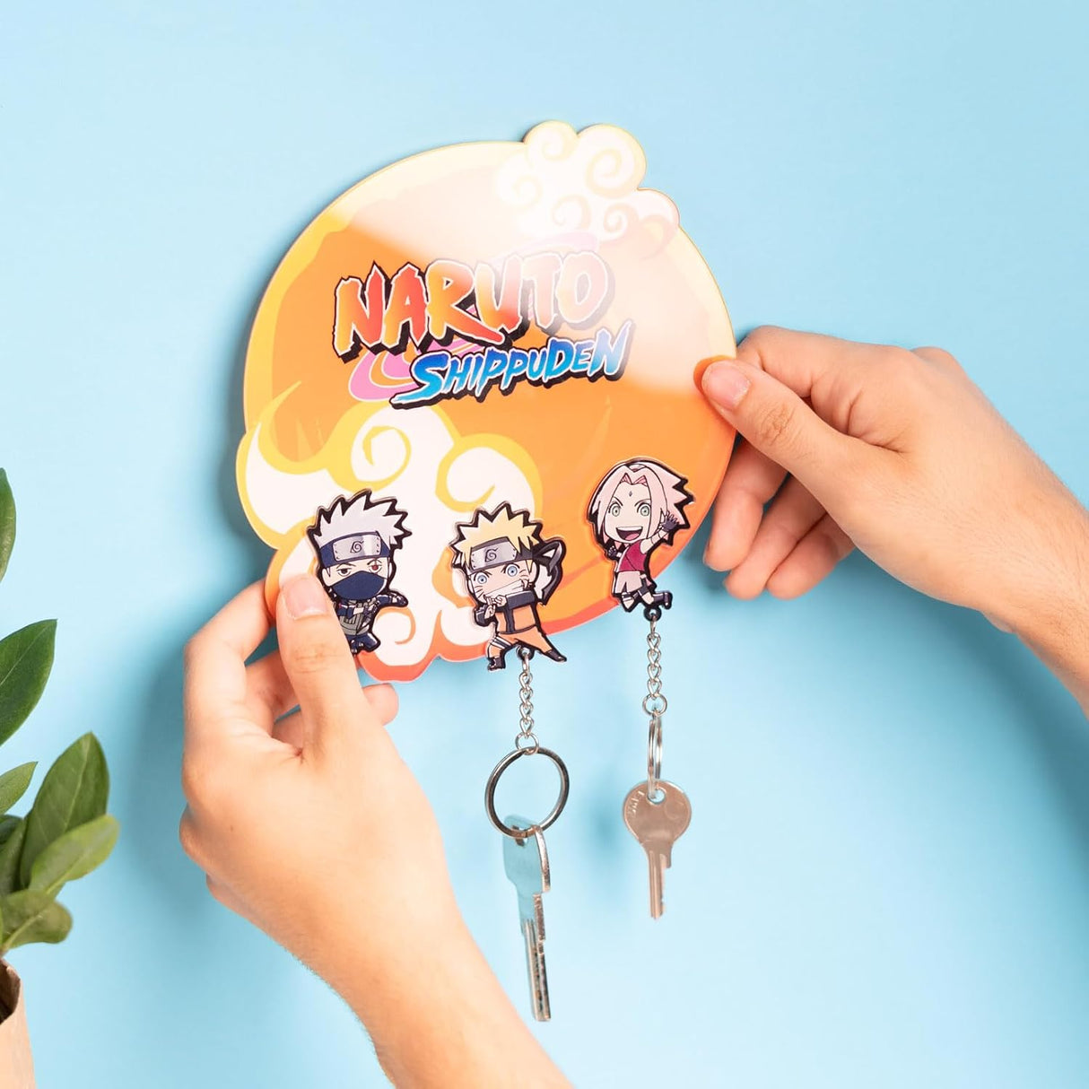 Naruto Shippuden Key Hanger With 3 Keychains