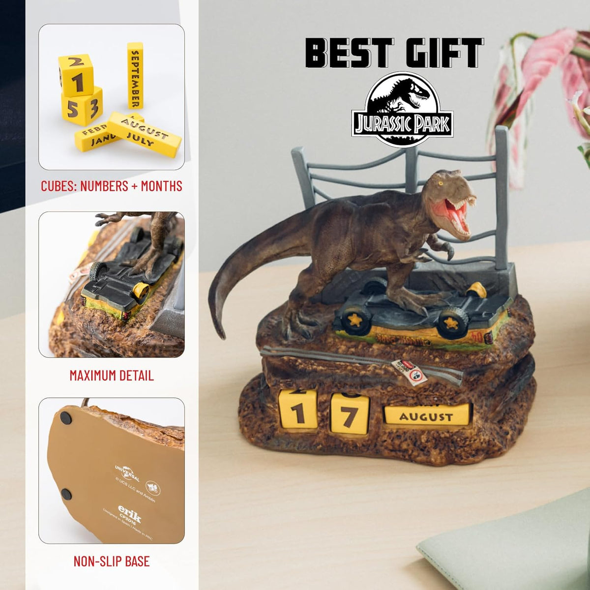 Jurassic Park 3D perpetual Calendar