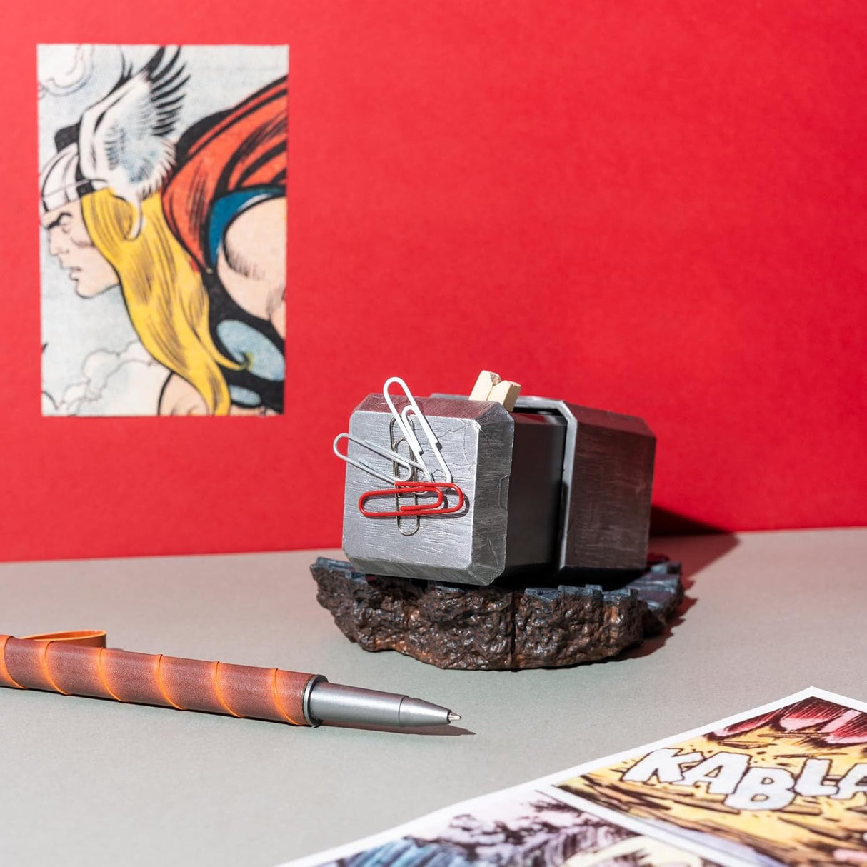 Marvel Thor's Hammer Mjolnir Magnetic Pen & Accessories Holder