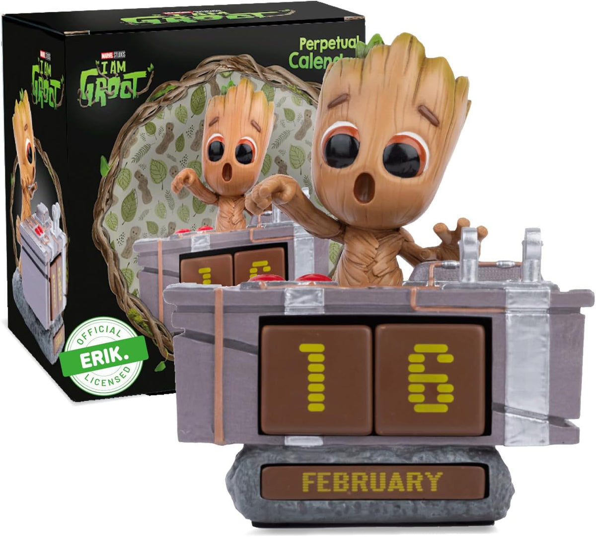 Groot Button Explode Marvel Guardians of the Galaxy Groot Death Button 3D Perpetual Calenda ...