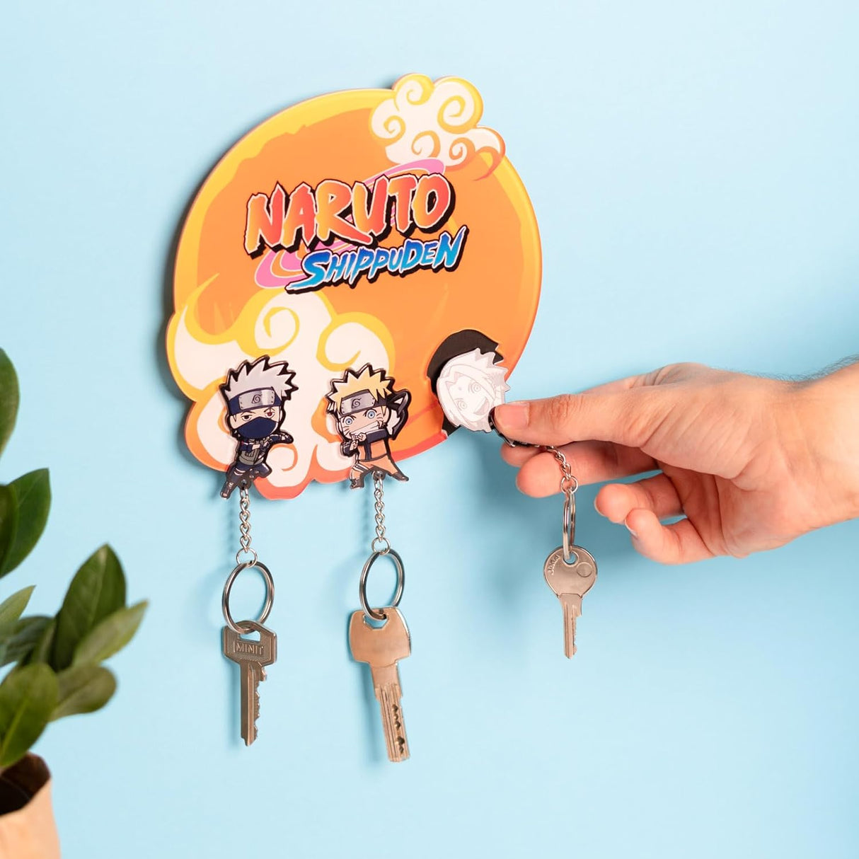 Naruto Shippuden Key Hanger With 3 Keychains