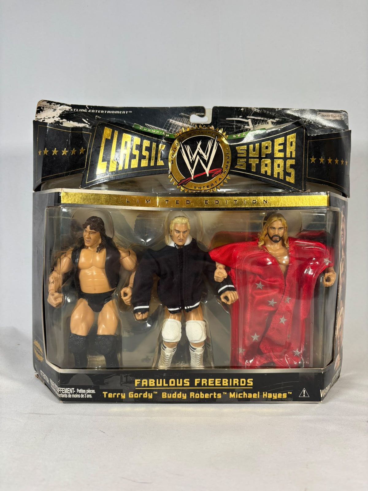 Classic WWE Super Stars Limited Edition Fabulous Freebirds Terry Gordy, Buddy Roberts, and Michael Hayes