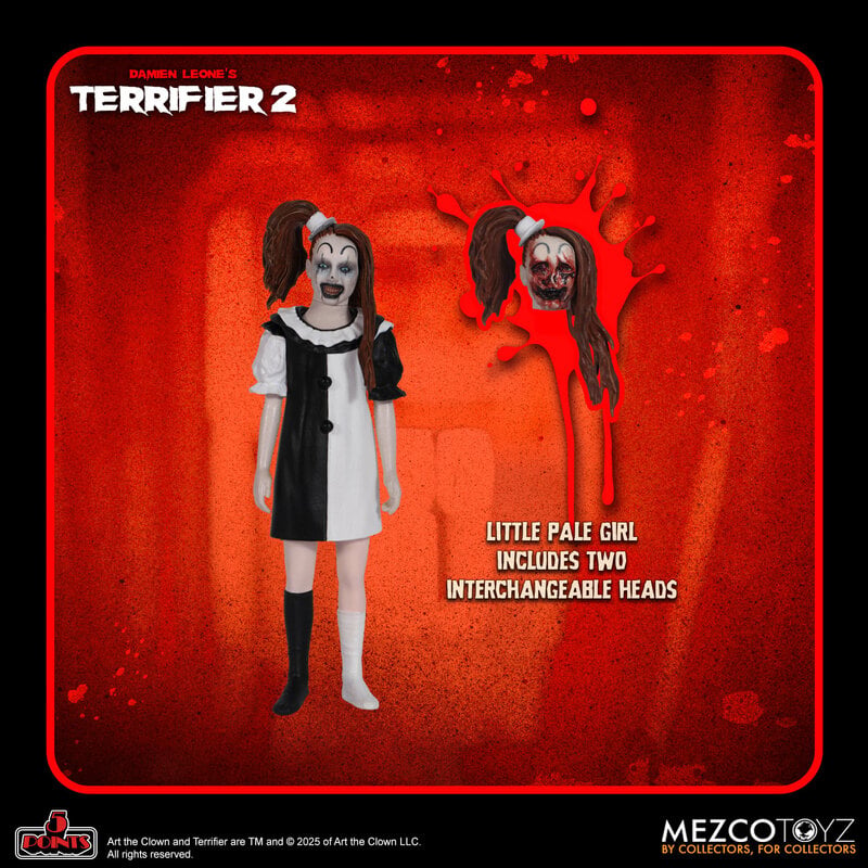 Terrifier 2 Art the Clown & Little Pale Girl 5 Points Mezco 3.75" Action Figure 2-Pack