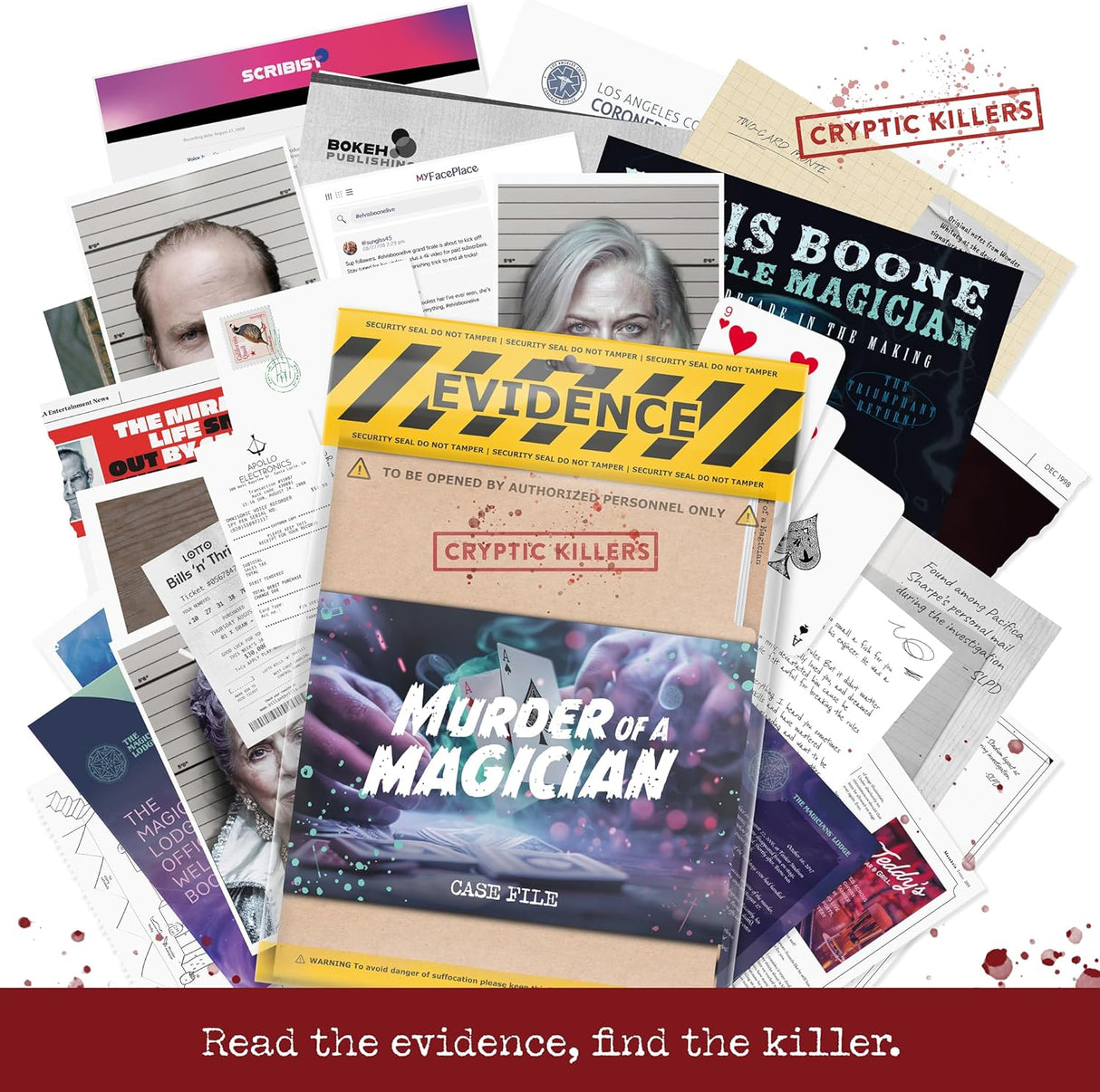 Murder Of A Magician Case File Evidence Bag Cryptic Killers