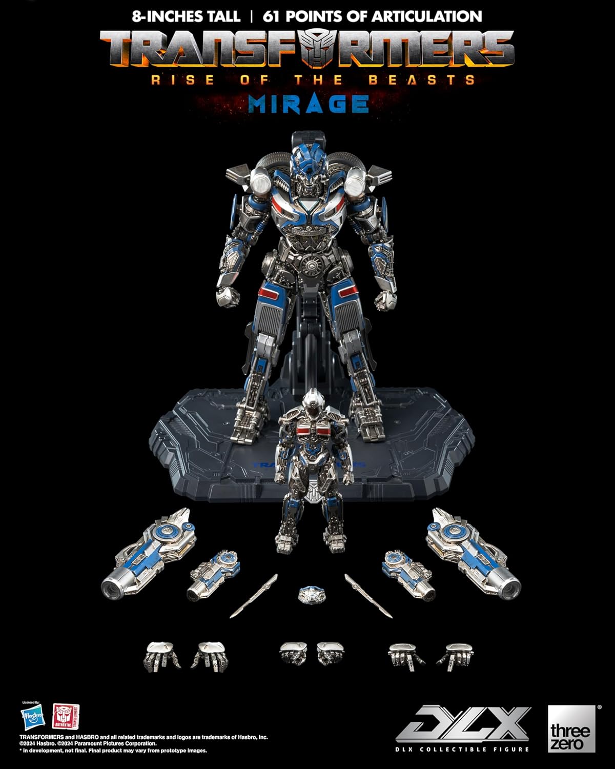Transformers Rise of the Beasts Mirage DLX threezero Hasbro Action Figure