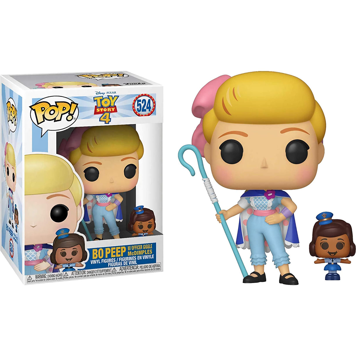 Pixar Toy Story 4 Bo Peep (With Officer Giggle McDimples) Funko Pop! Vinyl Figure #524