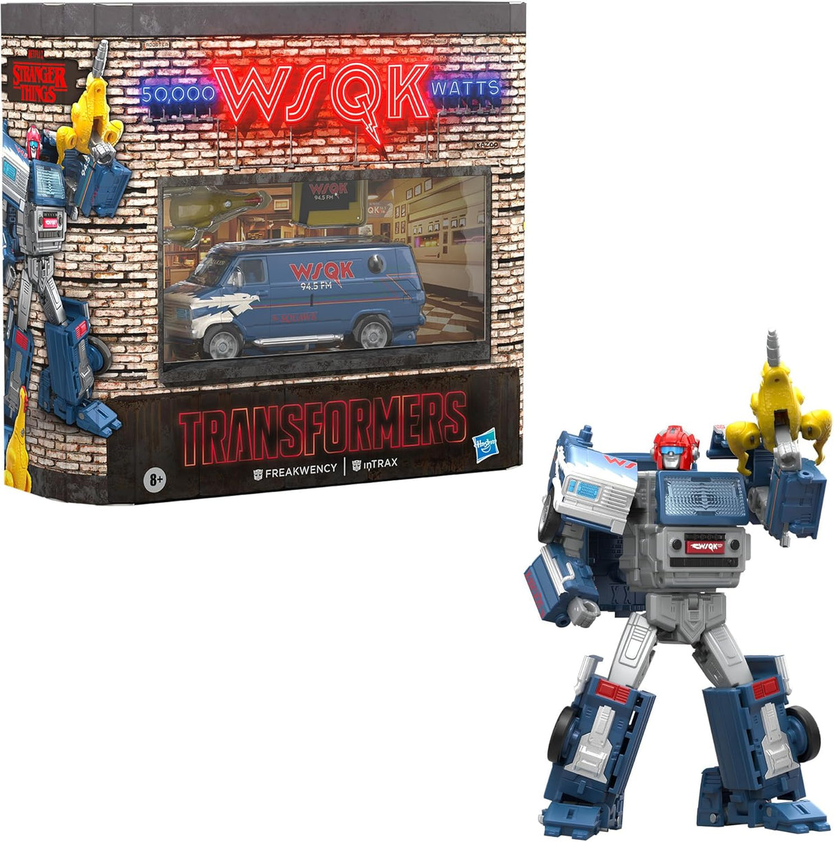 Stranger Things X Transformers Freakwency & 8-Trax Hasbro Action Figure Set