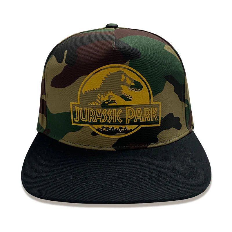 Jurassic Park Gold Logo Camo Unisex Snapback Cap