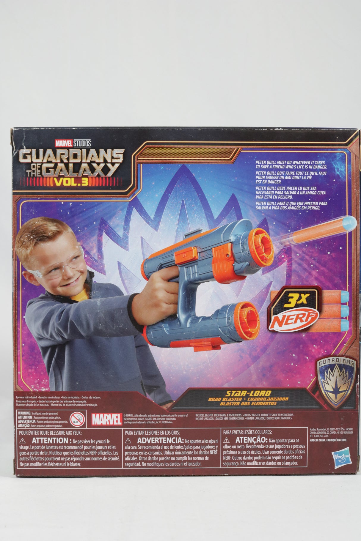 Guardians Of The Galaxy Vol 3. Star Lord Nerf Quad Blaster