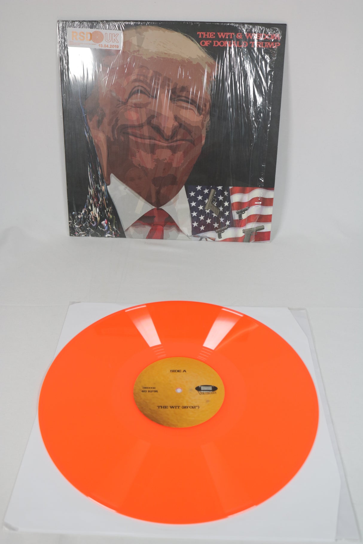 Record Store Day 2019 The Wit and Wisdom of Donald Trump Orange Coloured Vinyl Record Limited Edition