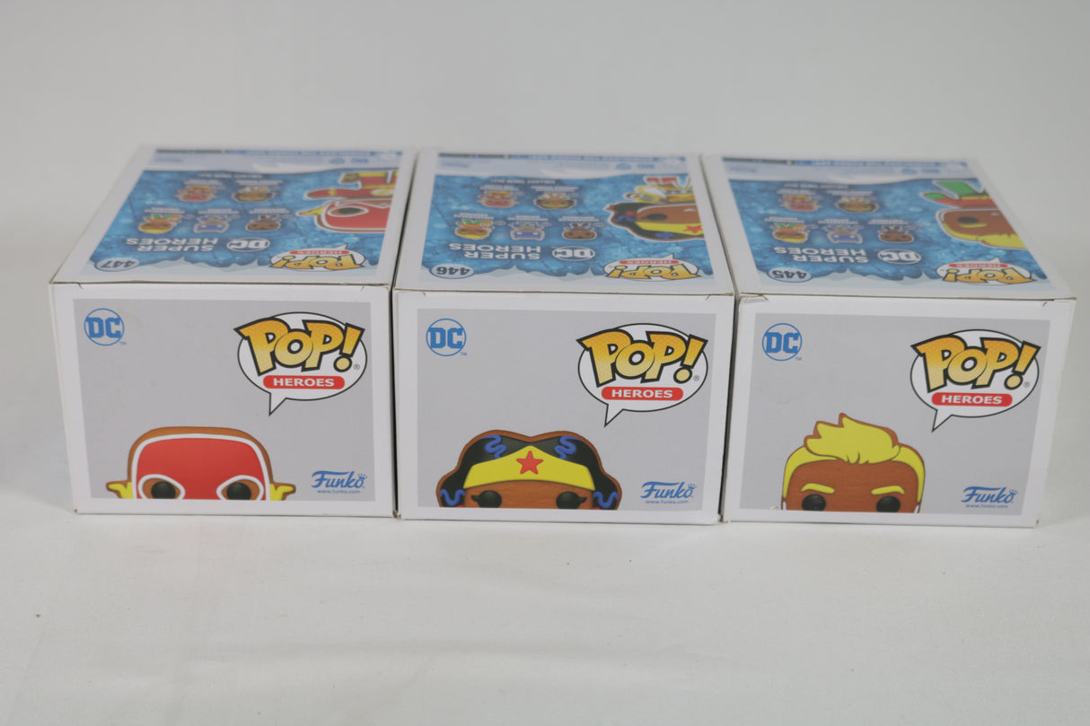 DC Super Heroes Gingerbread Funko Pop! Vinyl Figure Bundle