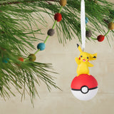 Pokemon Pikachu on Poke Ball Hallmark Christmas Tree Decoration Ornament