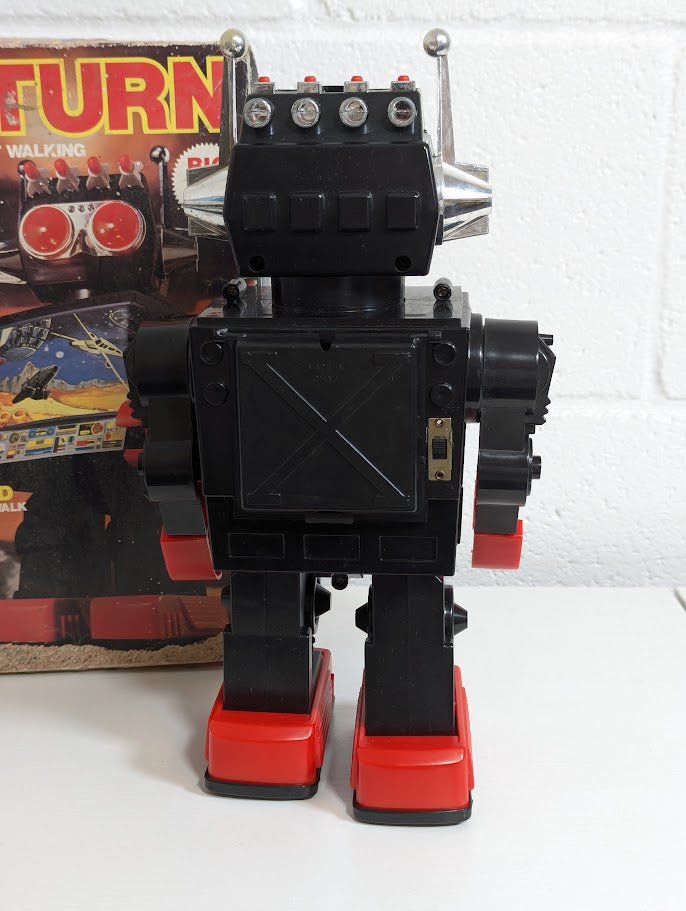 Saturn The 13" Giant Walking Robot Vintage 1981 Electronic Toy
