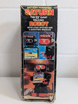 Saturn The 13" Giant Walking Robot Vintage 1981 Electronic Toy
