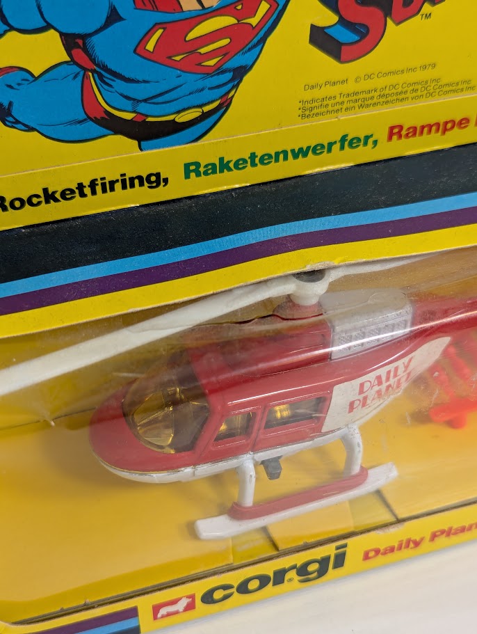 Superman Daily Planet Jetcopter (With Missiles) 1979 Corgi Die Cast Model Vehicle