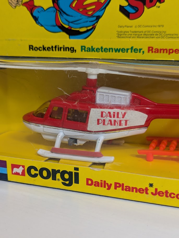 Superman Daily Planet Jetcopter (With Missiles) 1979 Corgi Die Cast Model Vehicle