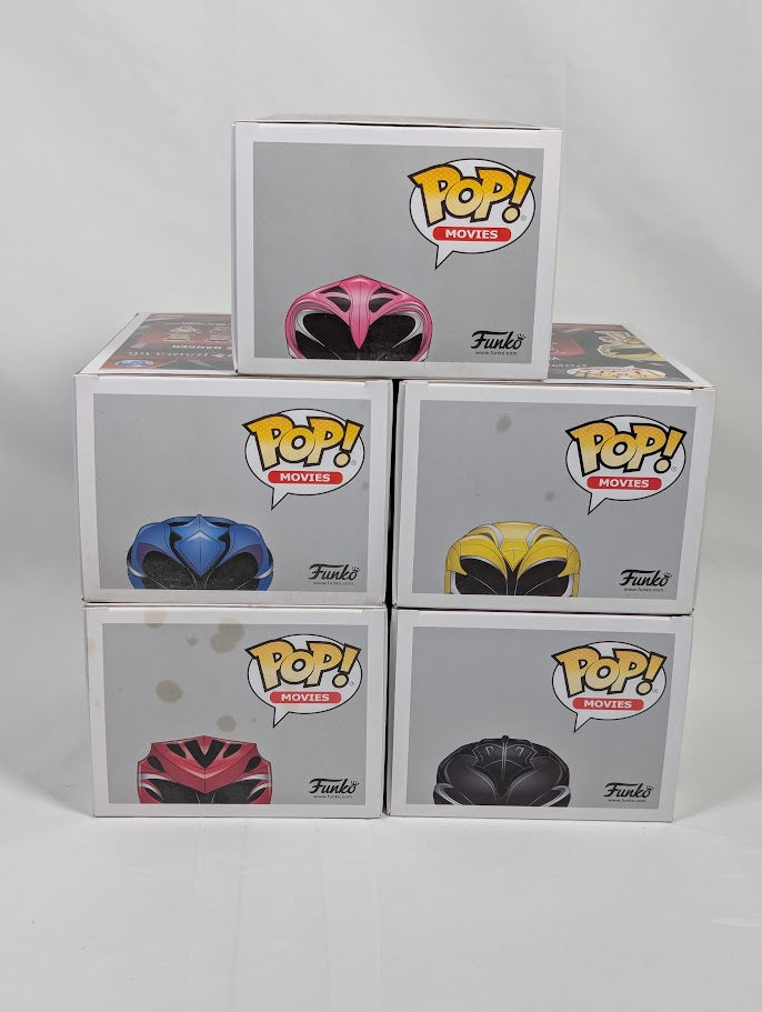Power Rangers Red, Black, Blue, Pink & Yellow Ranger Funko Pop! Vinyl Figure 5-Pack