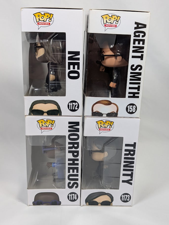 The Matrix Neo, Trinity, Morpheus & Agent Smith Funko Pop! Vinyl Figure 4-Pack