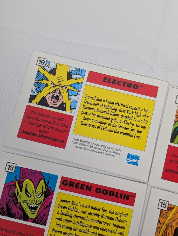 Marvel Comics Exploits of Spider-Man 1992 Issues 1 - 32 and 12 Rare Trading Cards