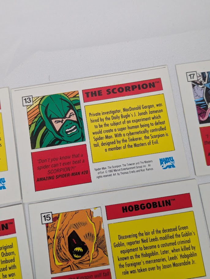 Marvel Comics Exploits of Spider-Man 1992 Issues 1 - 32 and 12 Rare Trading Cards