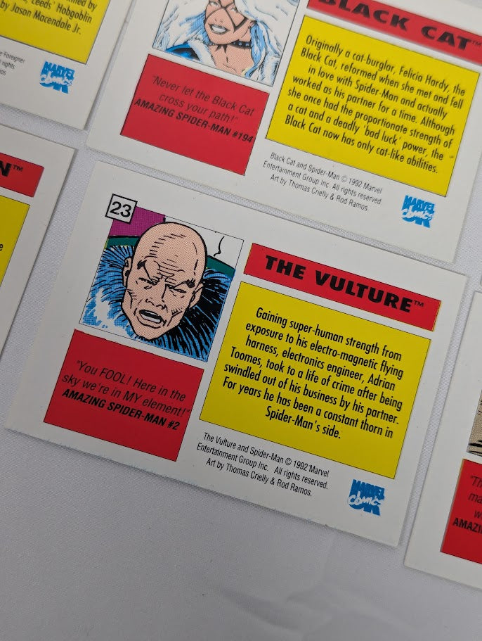 Marvel Comics Exploits of Spider-Man 1992 Issues 1 - 32 and 12 Rare Trading Cards