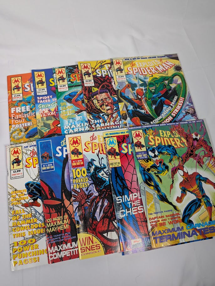 Marvel Comics Exploits of Spider-Man 1992 Issues 1 - 32 and 12 Rare Trading Cards