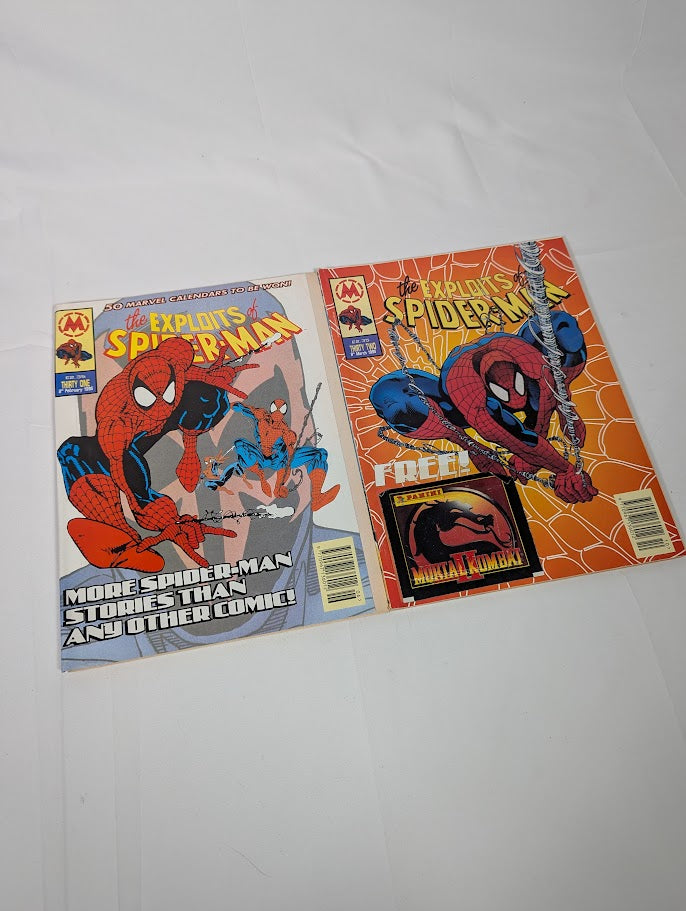 Marvel Comics Exploits of Spider-Man 1992 Issues 1 - 32 and 12 Rare Trading Cards