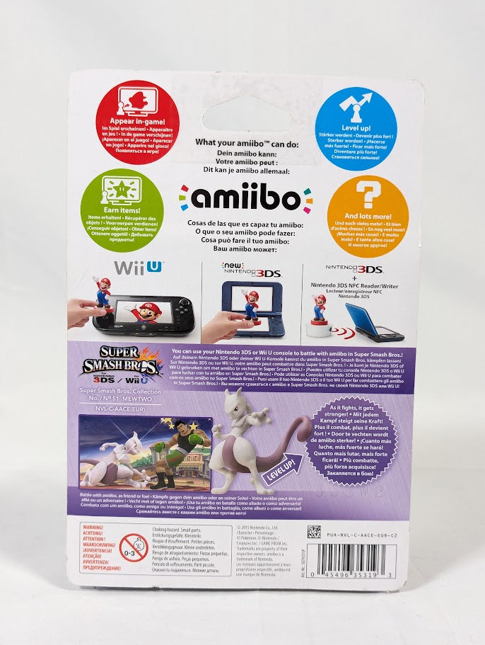 Super Smash Bros Pokemon Mewtwo Amiibo