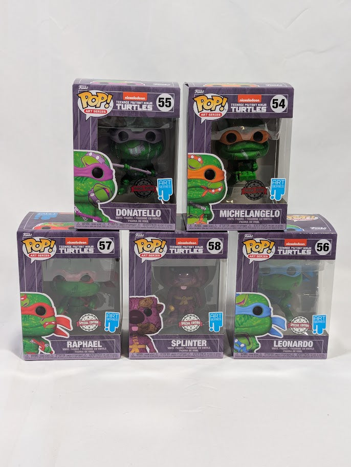Teenage Mutant Ninja Turtles Art Series Funko Pop! Vinyl Figure Bundle of 5