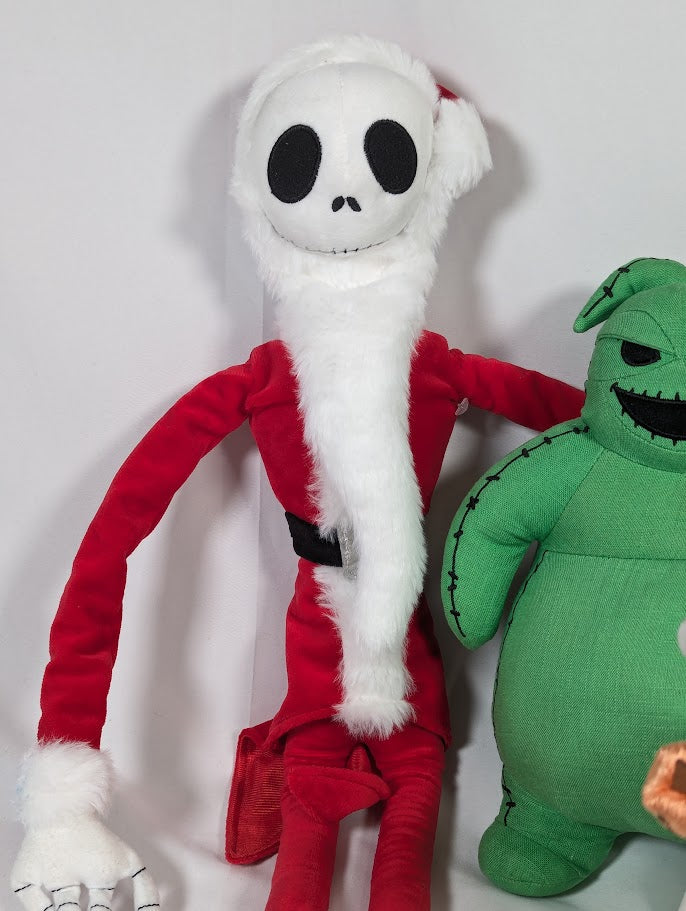 The Nightmare Before Christmas Santa Jack, Oogie Boogie, Mayor & Zero Plush Bundle