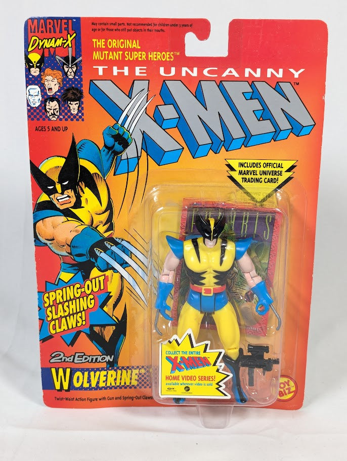 Marvel The Uncanny X-Men Wolverine Spring Out Slashing Claws 2nd Edition 1992 Toy Biz Action Figure