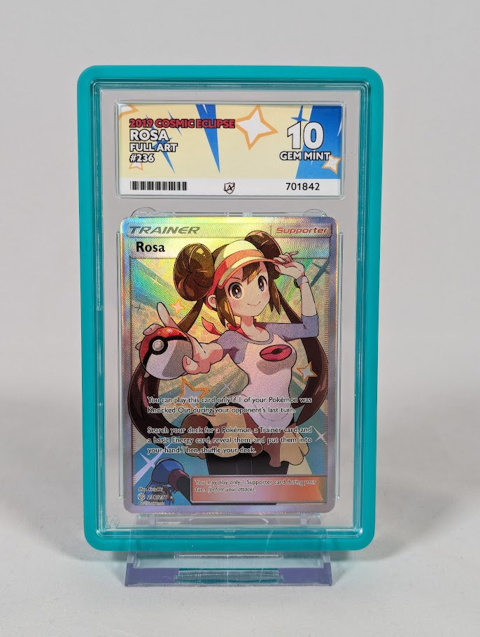 Pokemon Trading Card Game Rosa 236/236 Cosmic Eclipse Graded ACE 10