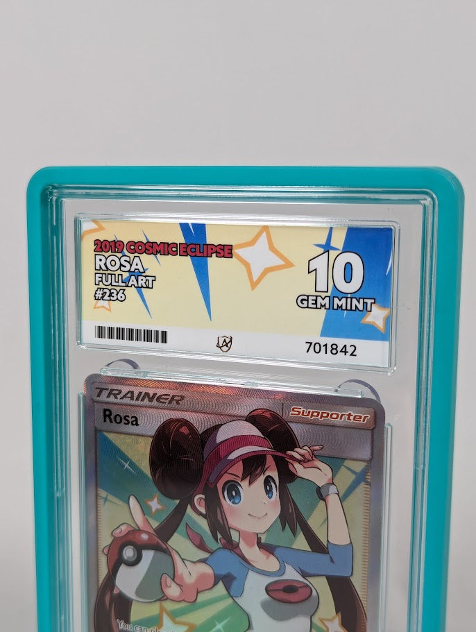 Pokemon Trading Card Game Rosa 236/236 Cosmic Eclipse Graded ACE 10