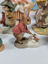 The World of Beatrix Potter Peter Rabbit Border Fine Arts Studio Set of 24 Ornaments