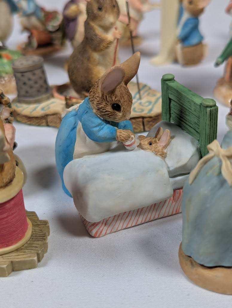 The World of Beatrix Potter Peter Rabbit Border Fine Arts Studio Set of 24 Ornaments